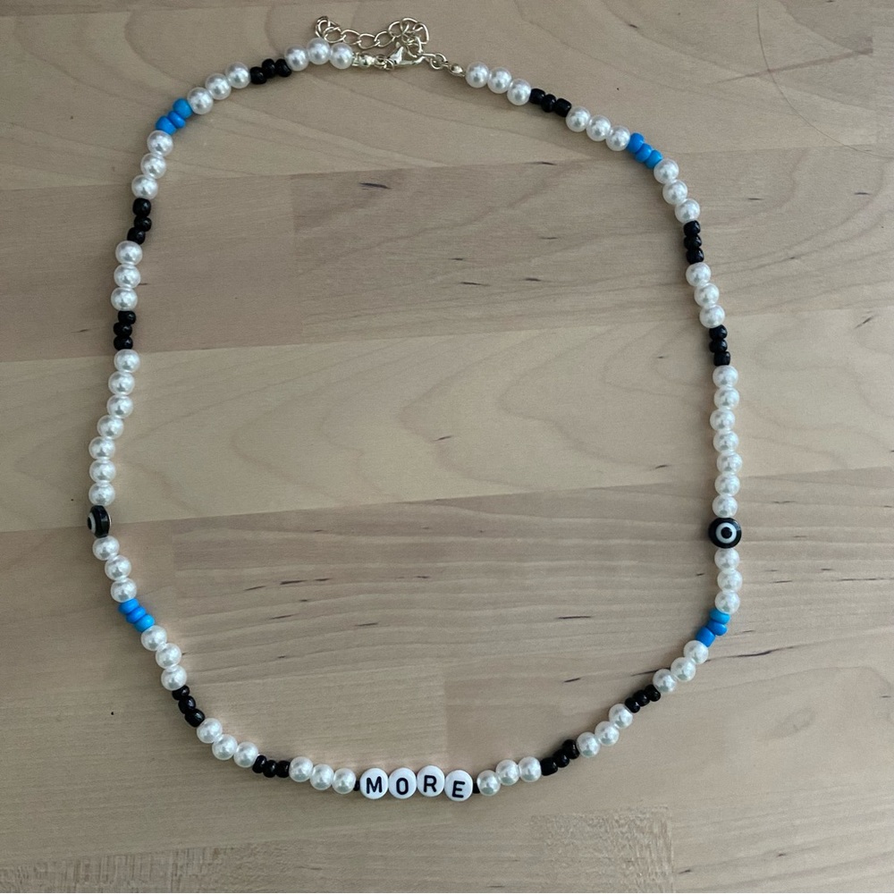j-hope / BTS handmade jack in the box MORE beaded pearl necklace